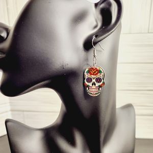 Spooky Skull Novelty Earrings
